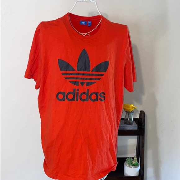 Red Men Adidas Originals Trefoil T-shirt
